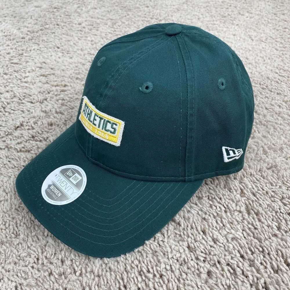 Oakland Athletics New Era 9TWENTY Hat Womens Patch Logo Adjustable Green Cap NWT